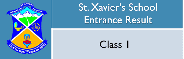 St. Xavier's School Entrance Result 2021 @www.stx.edu.np